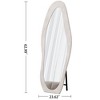 TUYOHW 63x24 Inch Full Length Mirror,Flannel Wrapped Wavy Frame Standing or Wall Mount Mirror for Bedroom Living Room - 3 of 4
