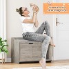 Cat Litter Box Enclosure – Hidden Litter Box Cabinet with Top Opening, Cushion, and Storage | Stylish Privacy Cat Litter Furniture - 4 of 4