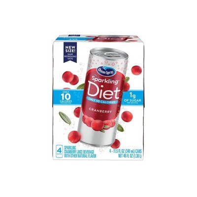 Ocean Spray Sparkling Diet Cranberry 4pk 11.5 Fl Oz Cans Target