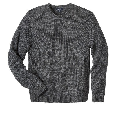 Kingsize Men's Big & Tall Shaker Knit Crewneck Sweater - 9xl, Gray : Target