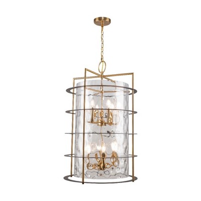 Artcraft Lighting Burford 12 - Light Chandelier in  Brass/Black