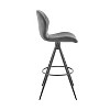 Black 26" Swivel Bar Height Bar Stool - 2 of 4