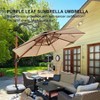 PURPLE LEAF Patio Large Cantilever Umbrella Outdoor Wood Grain Pattern Umbrella Pole Offset Umbrella Heavy Duty Sun Umbrellas for Garden Deck Pool - 2 of 4
