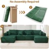 137 Inch U-Shaped Cloud Sectional Couch with Chaise, Boneless Corduroy Couch , Modern Oversized Modular Upholstered Sofa, for Living Room,Apartment - 3 of 4
