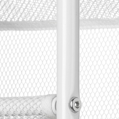 White Metal and Mesh Over-the-Door 36-Pair Shoe Rack