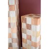 Assorted Wood Block Pedestals – Checkerboard Light Wood Display Stands, 35" & 26.5" Tall, Set of Two by Kalalou - 3 of 3