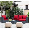ARTPLAN Indoor/Outdoor All Weather Chair Cushions Set Deep Seat Back Pillows Outdoor Cushions for Patio Furniture - 2 of 4