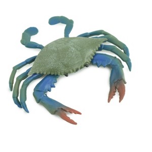 Collectible Wildlife Gifts | Blue Crab, Hand Painted, Museum Quality, Rubber soft-shell crab, Diorama, Toy,  Gift,  3 1/2 Inches.  CH851 BB198 - 1 of 4