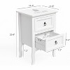 VINGLI White Nightstand, Tool-Free Setup Night Stand, 2 Drawer Bedside Table for Bedroom, Easy & Quick Install Small Nightstands, Girls Nightstand - 2 of 4
