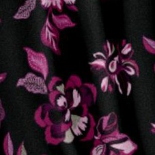 black batik floral