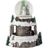 Northlight 9.25" LED Lighted Animated and Musical Christmas Snowman Snow Globe
