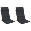 vidaXL Chair Cushion Outdoor High Back Chair Cushion Seat Pad Oxford Fabric - Black 2 pcs - 3 of 4