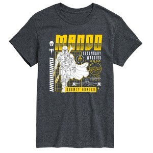 Men's - Star Wars - The Mandalorian Mando Dark Digital Short Sleeve Graphic T-Shirt - 1 of 4