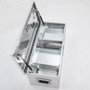 39 Inch Aluminum Truck Tool Box Truck Bed Tool Box with Sliding Shelf Diamond Plate ToolBox with Side Handle,Lock and 2 Keys - 3 of 4
