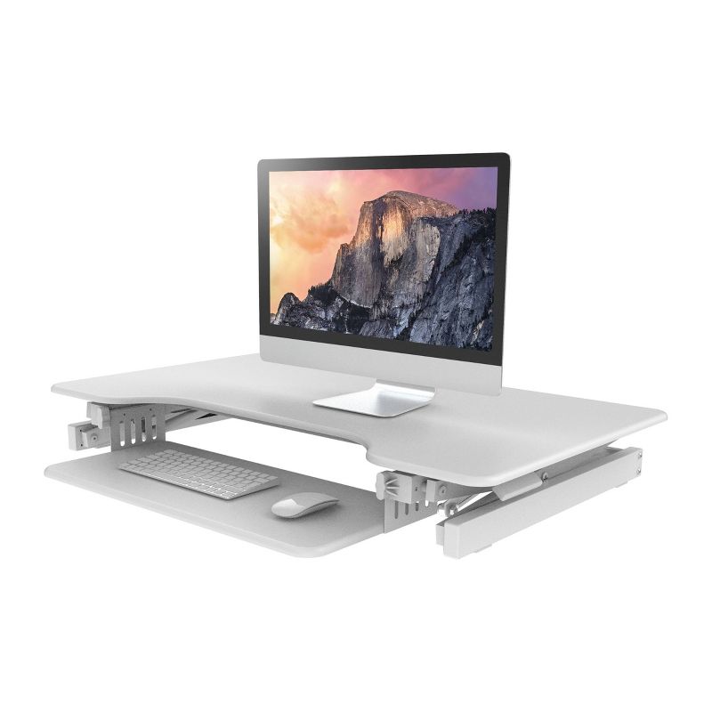 Height Adjustable Sit To Standing Desk Riser - Rocelco, 4 of 8