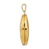Black Bow Jewelry 14k Yellow Gold 21mm Domed Scroll Oval Locket - 2 of 4