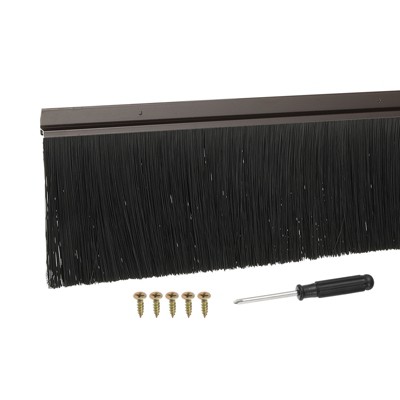 Unique Bargains Aluminum Alloy H-Shape Holder PP Bristle Rust-resistant Door Sweep 1 Pc