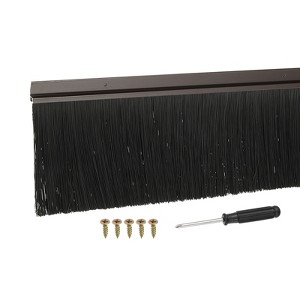 Unique Bargains Aluminum Alloy H-Shape Holder PP Bristle Rust-resistant Door Sweep 1 Pc - 1 of 3