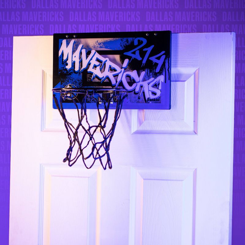 NBA Dallas Mavericks Over The Door Mini Basketball Hoop, 2 of 7