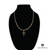 Aria Jeweler Inc Chain with Gold Crucifix - 3 of 4