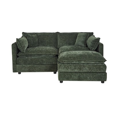 NicBex Couches for Living Room Deep Seat Sofa Couch Upholstered 2 Seater Sleeper Loveseat Sofa with 4 Pillows for Bedroom