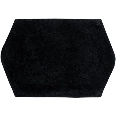 Waterford Luxury Plush Black Cotton Bath Rug