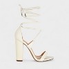Charles Albert Women's High Heeled Dressy Strappy Lace Up Block Heels for Women – Open Toe, Gladiator, Comfy 4-Inch Heeled Sandals - 2 of 4