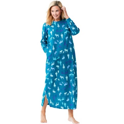 Dreams & Co. Plus Size Cotton Flannel Lounger