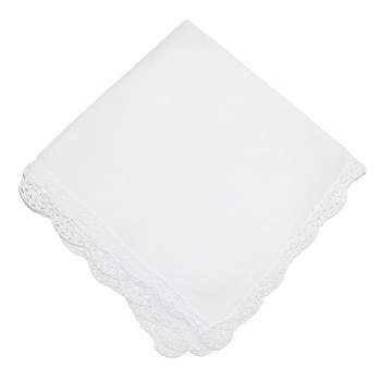 CTM Women's Cotton Bonnie Lace Handkerchief
