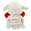 Multipet 6.5" Lamb Chop Rope Body Dog Interactive Plush Toy - 3 of 4