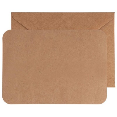 Blank Kraft Greeting Cards with Envelopes (5 x 7 Inches, 48-Pack)