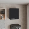 GlasFlength Kitchen Storage 1 Door Kitchen Wall Cabinet Internal Shelves Cabinet Storage Cupboard for Kitchen, Black, 13.1"*19.7"*23.6" - 3 of 4