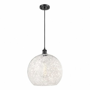 White Mouchette - 1 Light Cord Hung Pendant In Modern Style-16.63 Inches Tall and 13.75 Inches Wide - 1 of 1