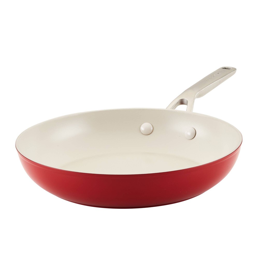 KitchenAid 10 Hard Anodized Ceramic Nonstick Frying Pan Empire Red