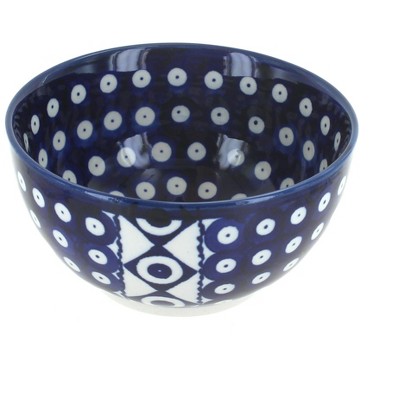 Blue Rose Polish Pottery Xena Dessert Bowl