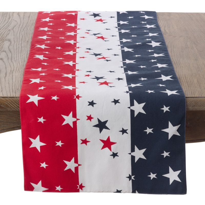 Saro Lifestyle Cotton Table Runner With Star Spangled Design, 2 of 4