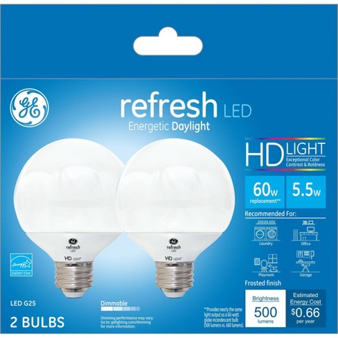 Ge Led 60w 2pk Light Bulb White : Target