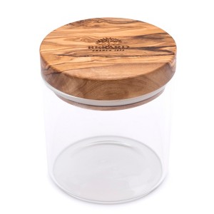 Berard Glass Storage Jar With Olive Wood Lid, 13.5-Ounce - 1 of 4