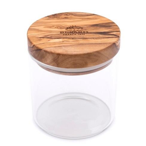 Berard Glass Storage Jar With Olive Wood Lid, 13.5-Ounce - image 1 of 4