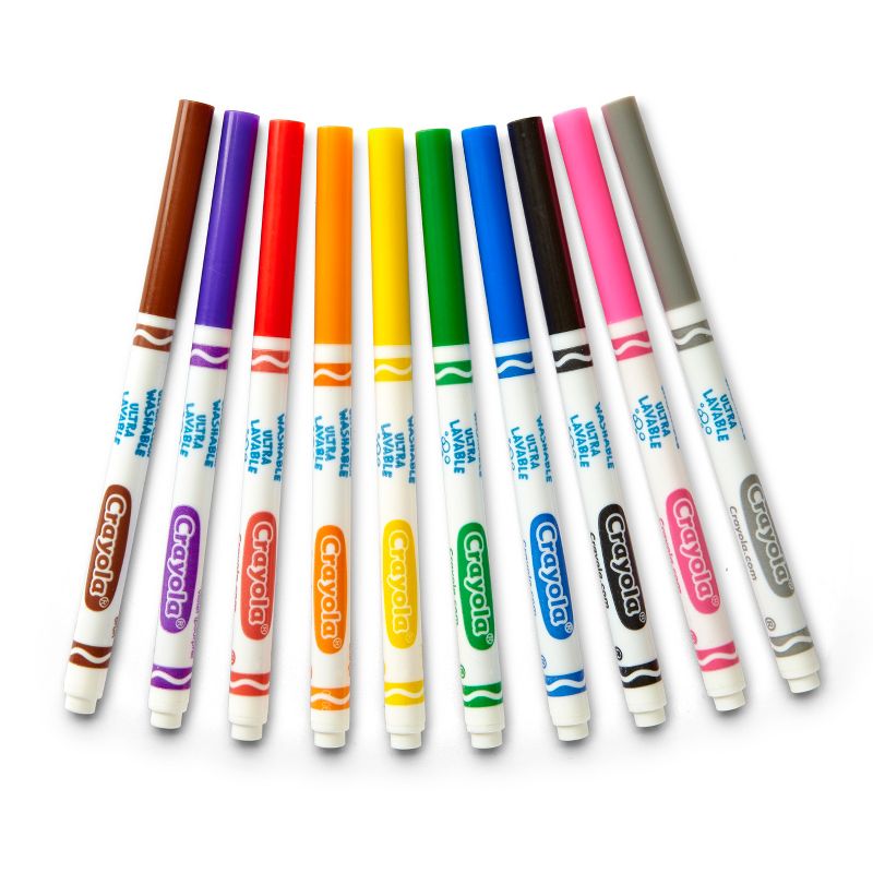 Crayola 10ct Ultra-Clean Washable Markers Fine Line Classic Colors, 5 of 8