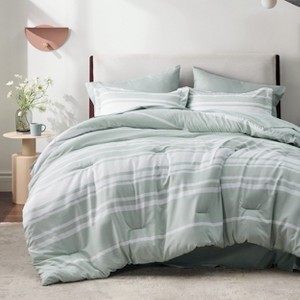 5/7 Pcs Bedding Set with Cationic Dyeing for Striking Double-Sided Contrast - 1 of 4