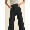Women's Wide Leg Denim Pants - MIOU MUSE - 4 of 4