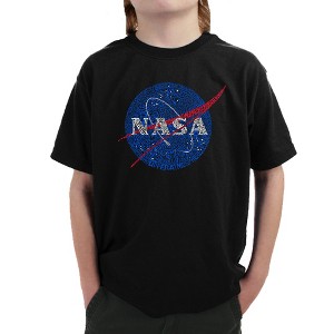 LA Pop Art Boy's Word Art T-shirt - NASA's Most Notable Missions - 1 of 4