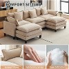 GAOMON U-Shaped Modular Sectional Sofa, Comfy 3 Seater Couch - 3 of 4