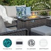 Brafab 9 Peices Outdoor Patio Furniture Set with 44" Gas Fire Pit Table and Swivel Rocking Chairs Conversation Sets with 4.3" Cushion - 3 of 4