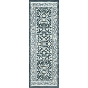 Vintage Washable Rugs for Living Room & Bedroom, Low Pile Soft Non-Slip with Rubber Backing, Home Office Decor - 1 of 4