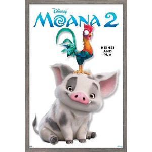 Trends International Disney Moana 2 - Heihei and Pua Feature Series Framed Wall Poster Prints - 1 of 4