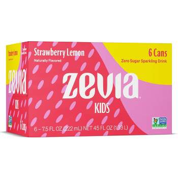 Zevia Kidz Strawberry Lemonade Zero Calorie Soda - 6pk/7.5 fl oz Cans