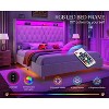 LED Frame with 53.2" Storage Headboard,USB Ports,No Box Spring Needed - 4 of 4