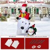 Resenkos 7 Feet Inflatable Santa Claus Riding Bear Inflatable Decoration Multi-color - 4 of 4